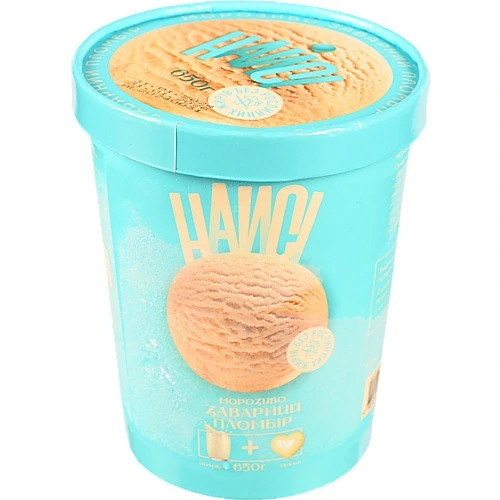 Морозиво 15% заварний пломбір Найсі відро 650г