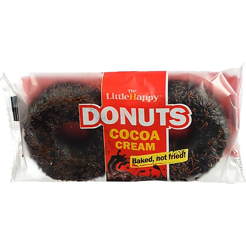 Пончики LittleHappy bakery 2х60г какао-крем та какао глазурь