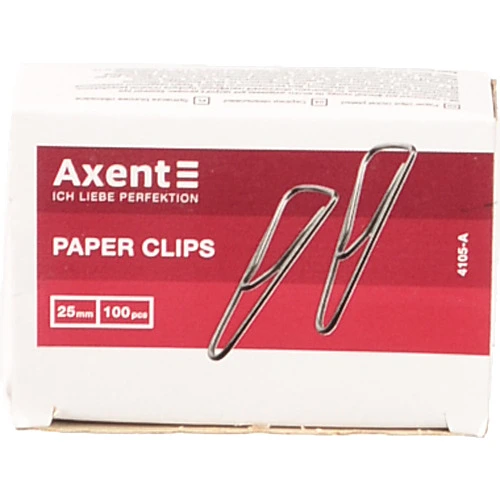 Скріпки Axent 25мм 100шт трікутні