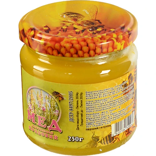 Мед 250г польовий скло