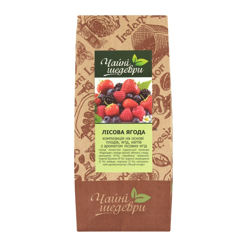 Композиція на основі плодів ягід квітів з ароматом лісових ягід Лісова ягода Чайні шедеври кг