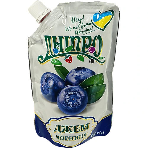 Джем Dnipro 250г чорниця д.п