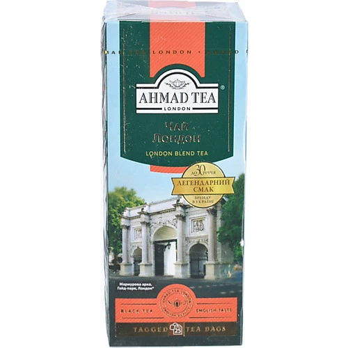 Чай чорний байховий дрібний Лондон Ahmad Tea к/у 25х2г