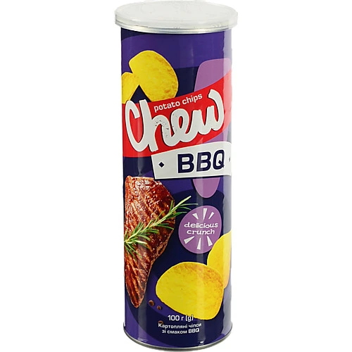 Чіпси Chew 100г BBQ тубус