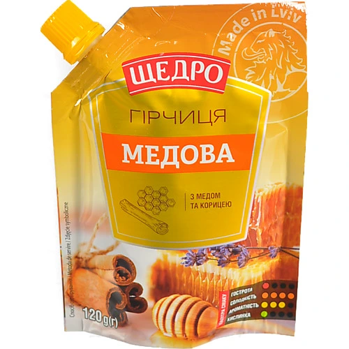 Гірчиця Медова Щедро д/п 120г