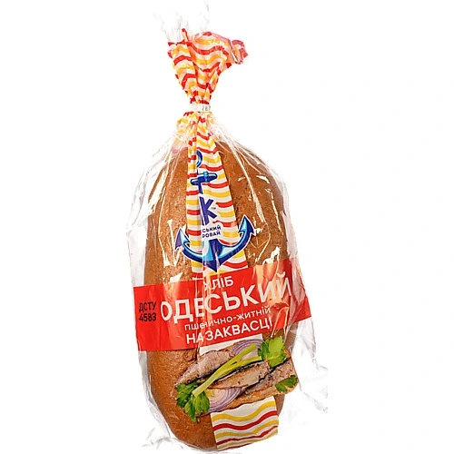 Хліб [Одеський ХЗ 4k [Одеськийk житньо-пшеничний упакований, 850 г