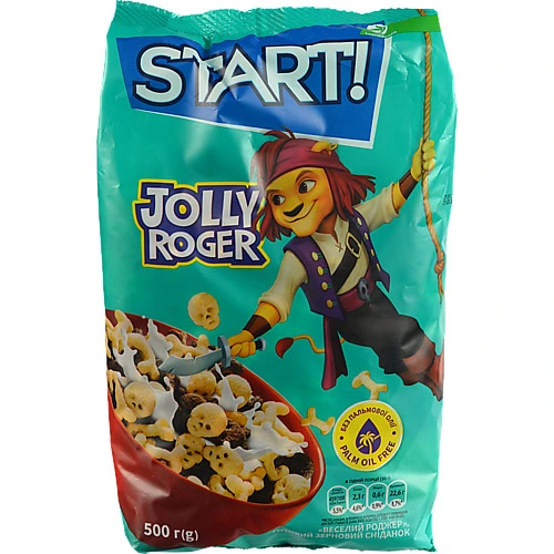 Сніданки сухі зернові Jolly Roger Start! 500г