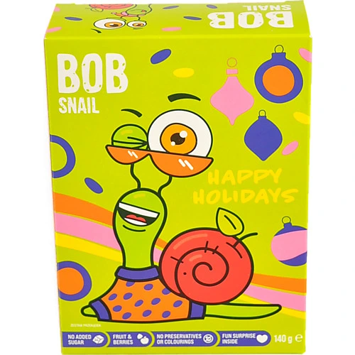 Набір продукції з іграшкою та стікером Різдвяний бокс Bob Snail к/у 140г