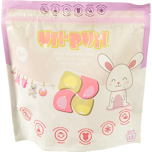 Засіб для прання концентрований у капсулах для дитячої білизни Uti-Puti 12х23г