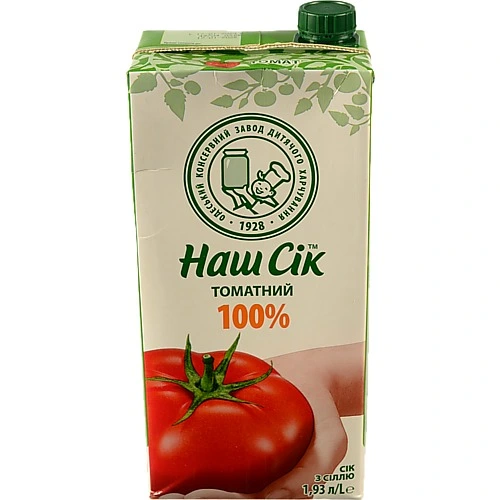 Сік томатний з сіллю Наш сік 1.93л