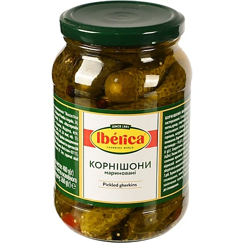 Корнішони мариновані Iberica с/б 480г
