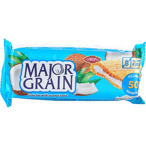 Батончик цільнозерновий Coconut cream Major Grain АВК 40г