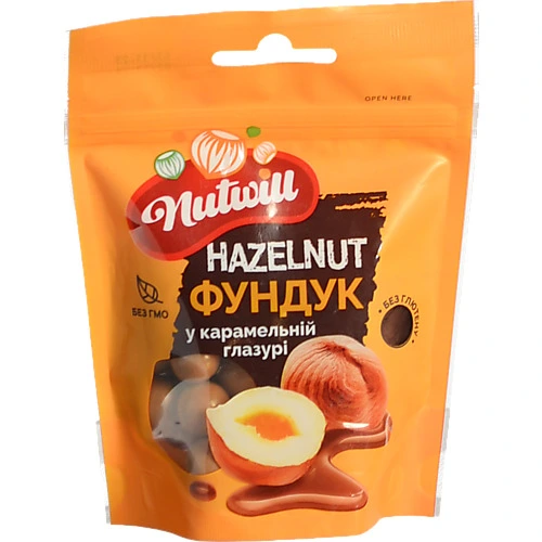 Фундук у карамельній глазурі Nutwill д/п 100г
