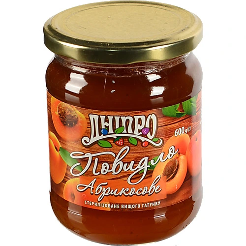 Повидло Dnipro 600г абрикосове с.б