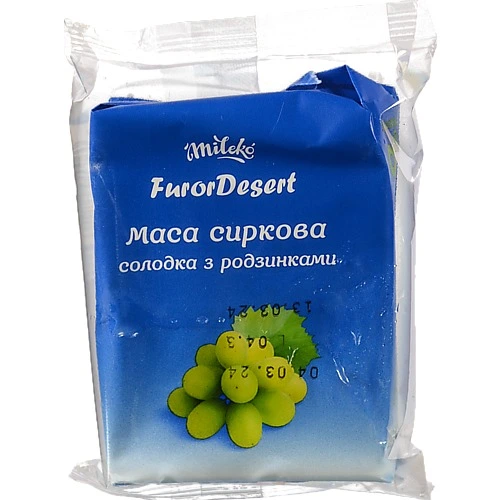 Сиркова маса. Mileko 200г родзинки
