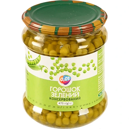 Горошок 0.01 460г скло