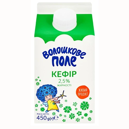 Кефір 2.5% Волошкове поле п/п 450г