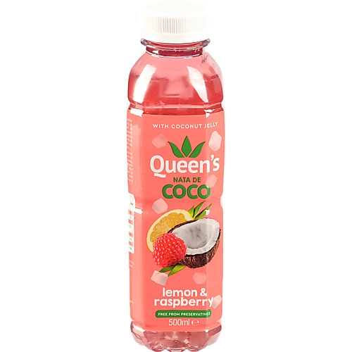 Напій Queens nata de coco 0.5л кокос малина лимон