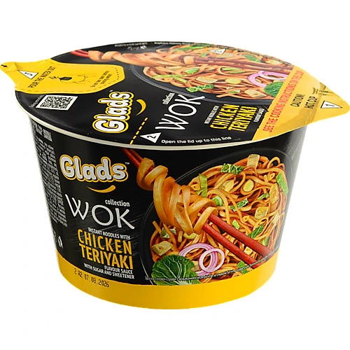 Локшина швидкого приготування з соусом Chicken teriyaki Wok Glads ст 95г