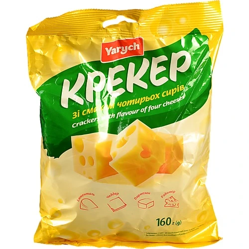 Крекер Зі смаком чотирьох сирів Yarych м/у 160г