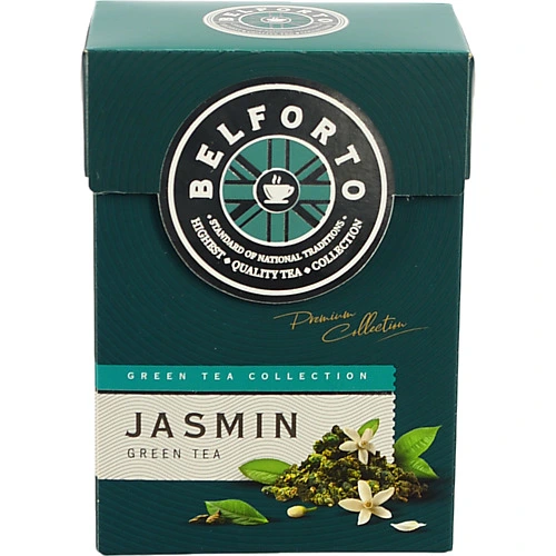Чай Belforto 90г зелений листовий з жасмiном