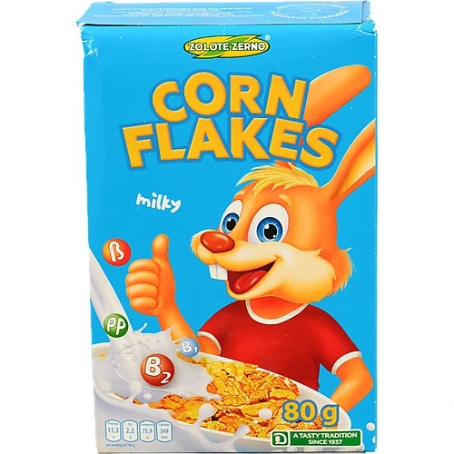 Пластівці кукурудзяні глазуровані Milky Золоте Зерно 80г