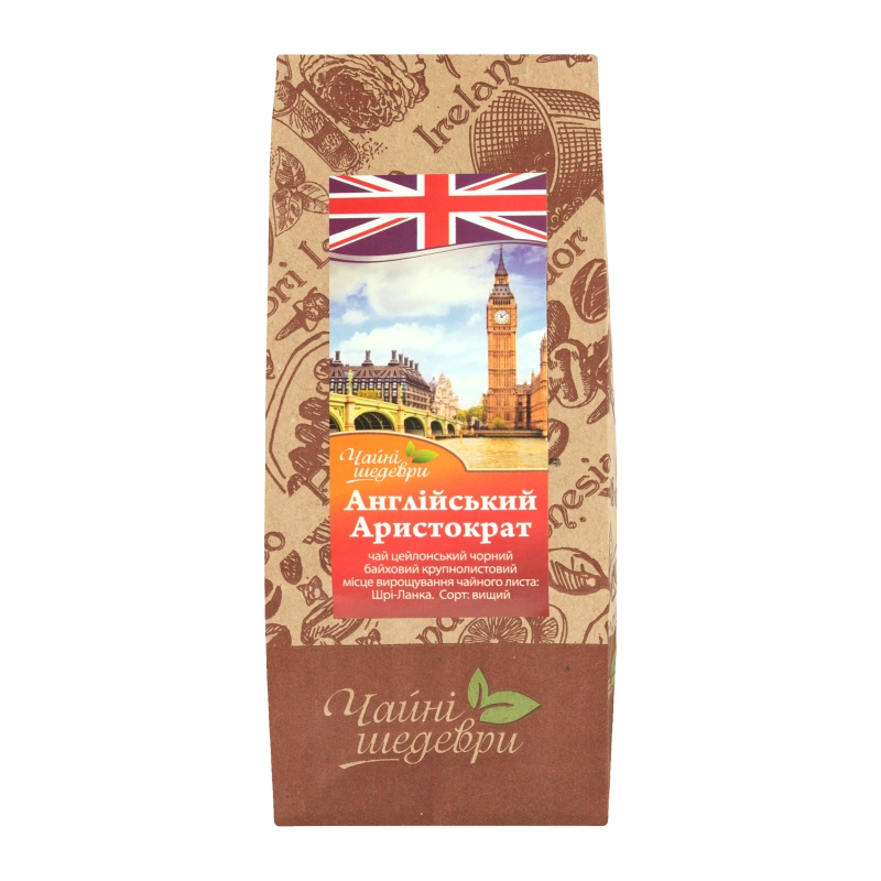 Чай чорний байховий цейлонський крупнолистовий Англійський Аристократ Чайні шедеври кг
