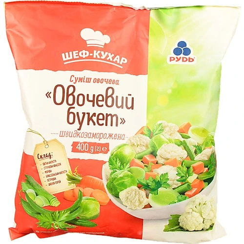 Суміш овочева заморожена Овочевий букет Рудь м/у 400г