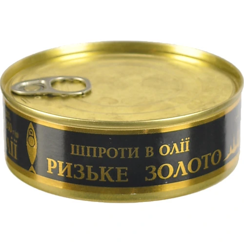 Шпроти в олії Ризьке золото з/б 240г
