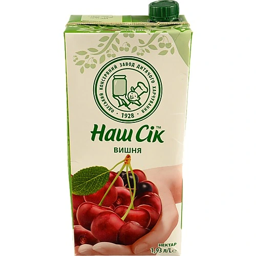 Нектар вишневий Наш сік 1.93л
