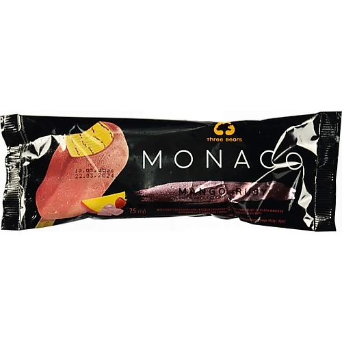 Морозиво Три Ведмеді Манго-Полуниця-Рубін на паличці 75г