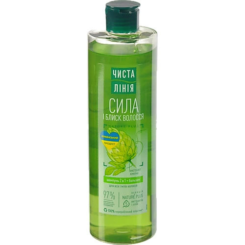Шампунь Чиста лінія 390мл 2в1 відвар цілющих трав