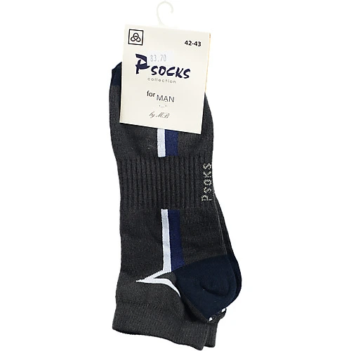 Шкарпетки чоловічі Комфорт Кольорові смужки т.сірі 42-43р.