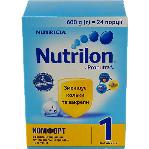 Суміш суха для дітей від 0 до 6міс Комфорт 1 Nutrilon к/у 600г