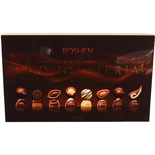 Набір цукерок шоколадних та пралінових Chocolateria Gift Selection Roshen к/у 194г