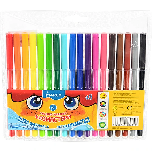 Фломастери Super Washable. 18 кол.
