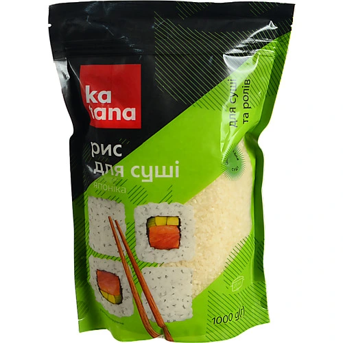 Рис круглозернистий для суші та ролів Японіка Katana д/п 1кг