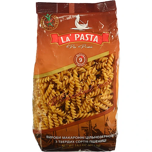 Макарони La Pasta Per Primi цільнозернові Fusilli 400г