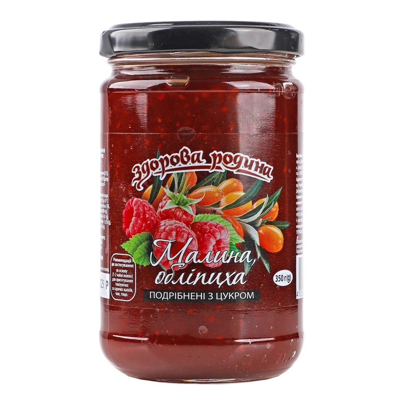 Фрукти подрібнені з цукром Малина-обліпиха Здорова родина с/б 350г