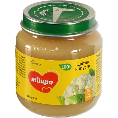 Пюре для дітей від 5міс овочеве Цвітна капуста Milupa с/б 125г