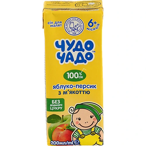 Сік Чудо-чадо Яблуко-Персик 200мл