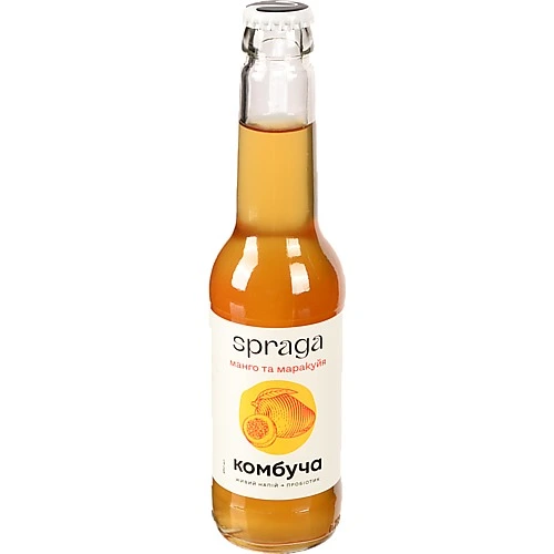 Напій безалкогольний слабогазований Манго та маракуйя Комбуча Spraga с/пл 250мл