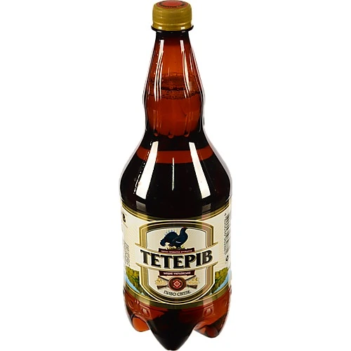 Пиво Тетерів 1.2л 7% світле фільтроване пастеризоване