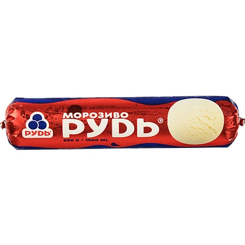 Морозиво Рудь Ванільне 600г