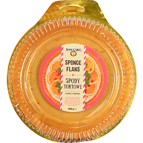 Коржі бісквітні випечені ванільні Dan Cake п/у 400г