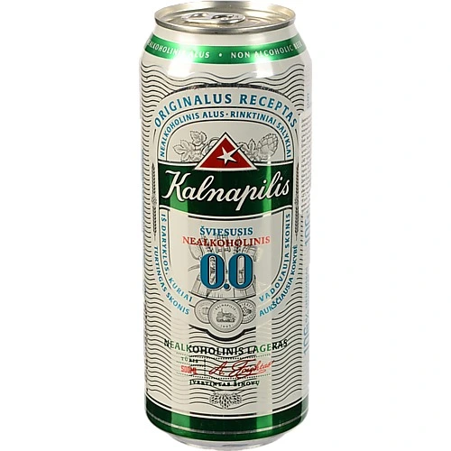 Пиво Kalnapilis 0.5л 0% безалкогольне світле пастеризоване Classic