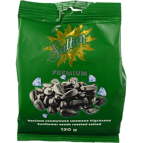 Насіння Sultan 120г смажене підсолоне premium
