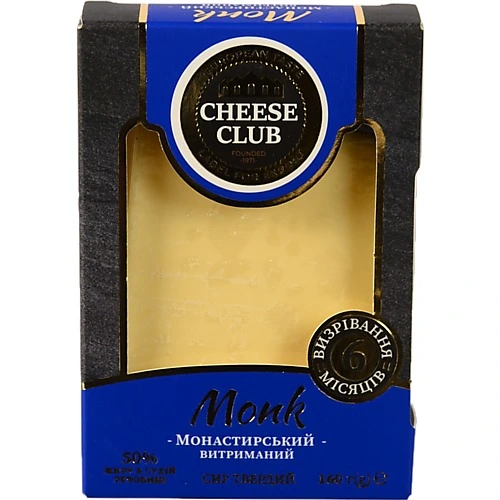 Сир Monk Cheese Club витриманий твердий 160г