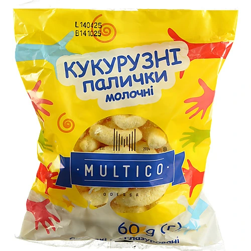 Кукурудзяні палички Multico Odessa 60г молочні