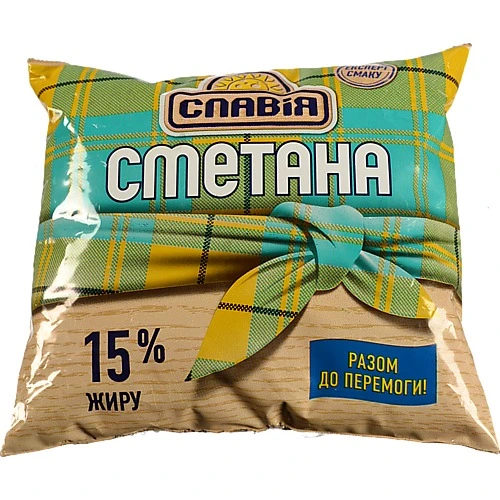 Сметана Славія 350г 15% жир.